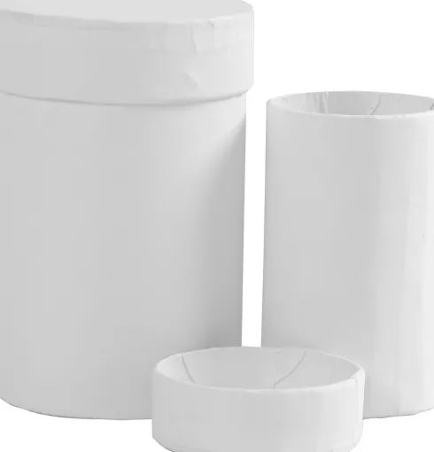 Runde Æsker - H 7+9 CM - Str. 4,5+6 CM - Hvid - 2 Stk