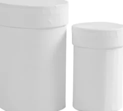 Runde Æsker - H 7+9 CM - Str. 4,5+6 CM - Hvid - 2 Stk