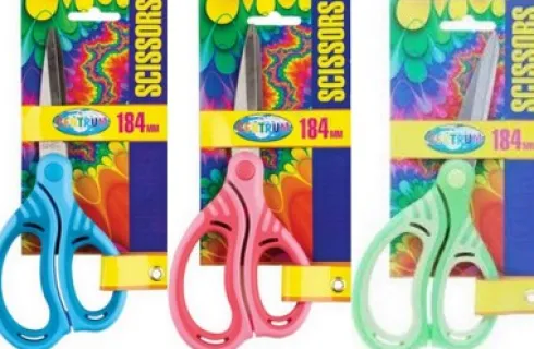 Saks Med Gummigreb 184 MM - Assorterede Farver - Centrum