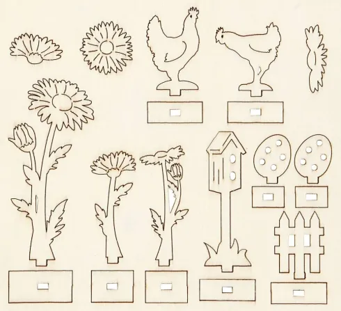 Saml-Selv Træfigur - L 15,5 CM - B 17 CM