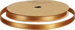 Satinbånd - B 10 MM - Brun Guld - 10 M