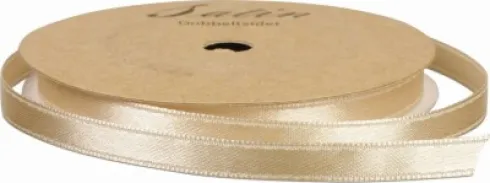 Satinbånd - B 10 MM - Creme - 10 M