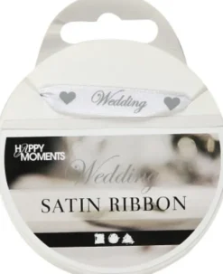 Satinbånd - B 10 MM - Hvid - 8 M