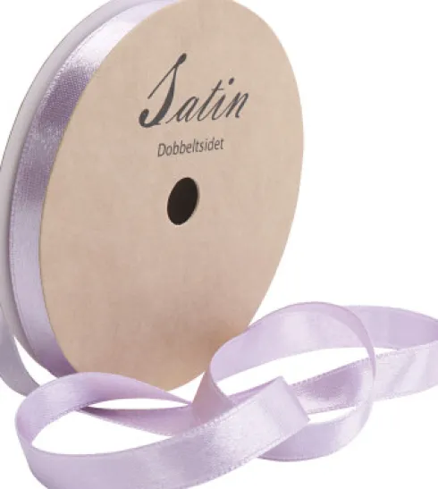 Satinbånd - B 10 MM - Lys Lilla - L 10 M
