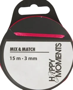 Satinbånd - B 3 MM - Pink - 15 M