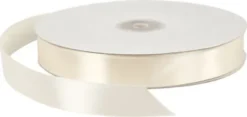 Satinbånd - B 20 MM - Råhvid - 100 M
