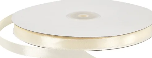 Satinbånd - B 10 MM - Råhvid - 100 M