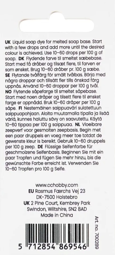 Sæbefarve - Orange - 10 ML