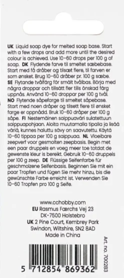Sæbefarve - Rød - 10 ML