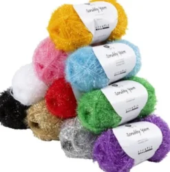 Scrubby Garn - L 10X90 M - Assorterede Farver - 10X50 G