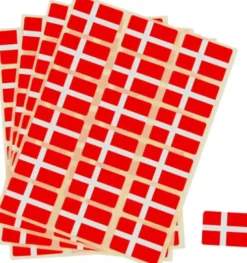 Selvklæbende Flag - Str. 15X22 MM - 72 Stk