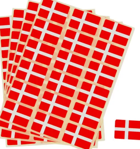Selvklæbende Flag - Str. 15X22 MM - 72 Stk