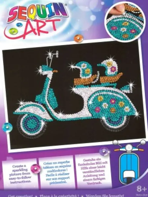 Sequin Art - Scooter - 25 X 34 CM