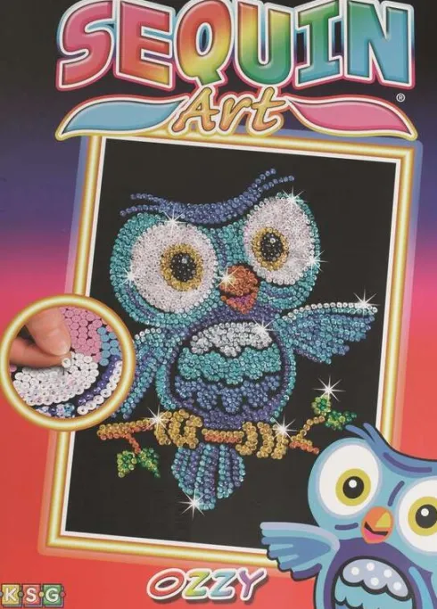 Sequin Art - Uglen Ozzy - 25 X 34 CM