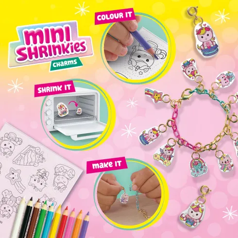 Ses Creative - Krympeplast - Mini Shrinkies - Søde Enhjørninger