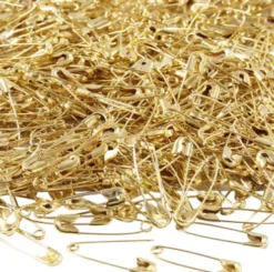 Sikkerhedsnåle - L 22 MM - Tykkelse 0,6 MM - Guld - 500 Stk