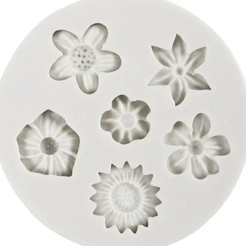 Silikoneform - Blomst - H 0,5 CM - L 1,5-2,5 CM - 1 Stk