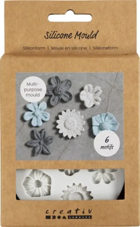 Silikoneform - Blomst - H 0,5 CM - L 1,5-2,5 CM - 1 Stk