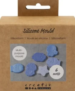 Silikoneform - Havtema - H 1,2 CM - L 4-6 CM - 6Stk
