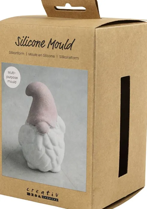 Silikoneform - Julemand - H 10 CM - B 6,5 CM - Mat Transparent - 1 Stk