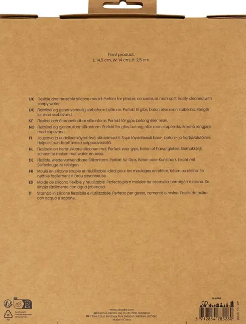 Silikoneform - Muslingeskal - H 2,5 CM - L 14,5 CM - B 14 CM - 1 Stk