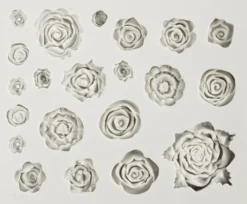 Silikoneform - Roser - H 0,5-1 CM - L 0,8-4 CM - 1 Stk