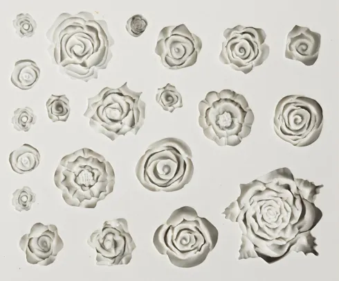 Silikoneform - Roser - H 0,5-1 CM - L 0,8-4 CM - 1 Stk