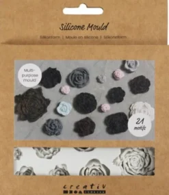 Silikoneform - Roser - H 0,5-1 CM - L 0,8-4 CM - 1 Stk