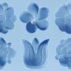 Silikoneform Til Beton Gips Sæbe MM - Blomster