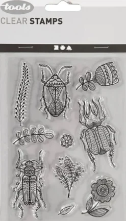 Silikone Stempler - Insekter - 11X15,5 CM