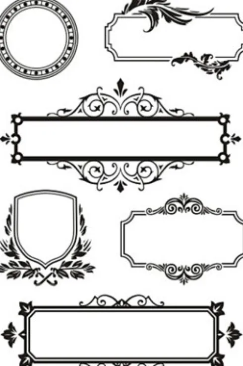 Silikone Stempler - Rammer Med Ornamenter - 11X15,5 CM
