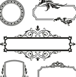 Silikone Stempler - Rammer Med Ornamenter - 11X15,5 CM