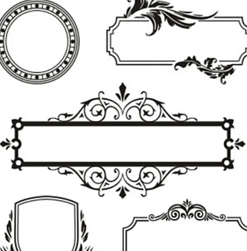 Silikone Stempler - Rammer Med Ornamenter - 11X15,5 CM