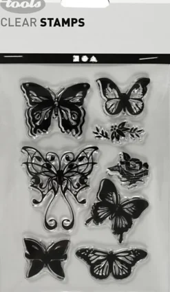 Silikone Stempler - Sommerfugle - 11X15,5 CM