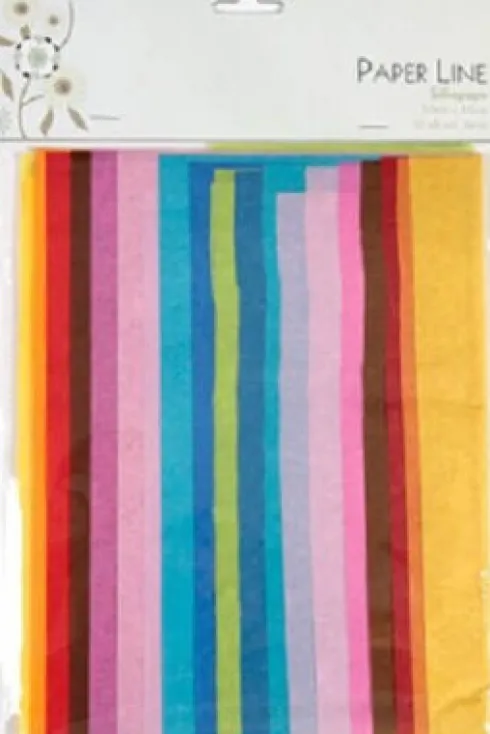Silkepapir - 50X60 CM - Flere Farver - 10 Ark - Paper Line