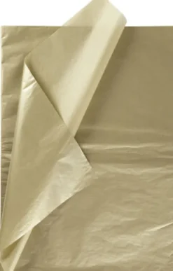 Silkepapir - 50X70 CM - 14 G - Guld - 6 Ark