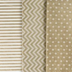 Silkepapir - 50X70 CM - 17 G - Guld - 6 Ark