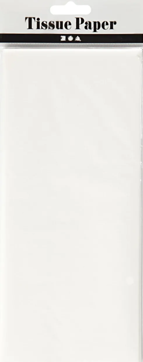 Silkepapir - 50X70 CM - 14 G - Hvid - 10 Ark