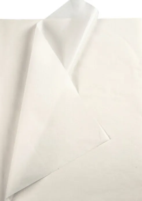 Silkepapir - 50X70 CM - 14 G - Hvid - 10 Ark