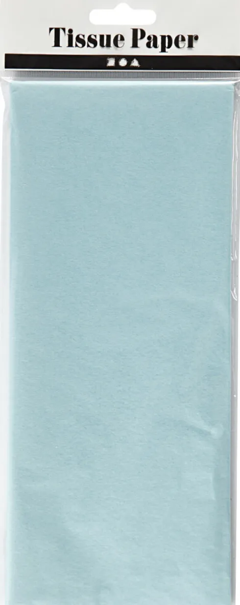 Silkepapir - 50X70 CM - 14 G - Lyseblå - 10 Ark