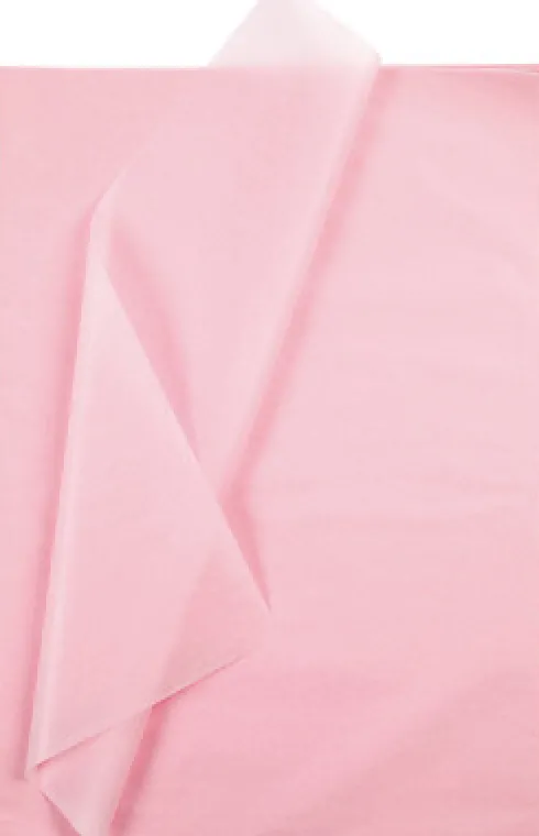 Silkepapir - 50X70 CM - 14 G - Lys Rosa - 25 Ark