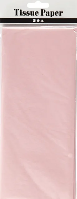 Silkepapir - 50X70 CM - 14 G - Lys Rosa - 10 Ark