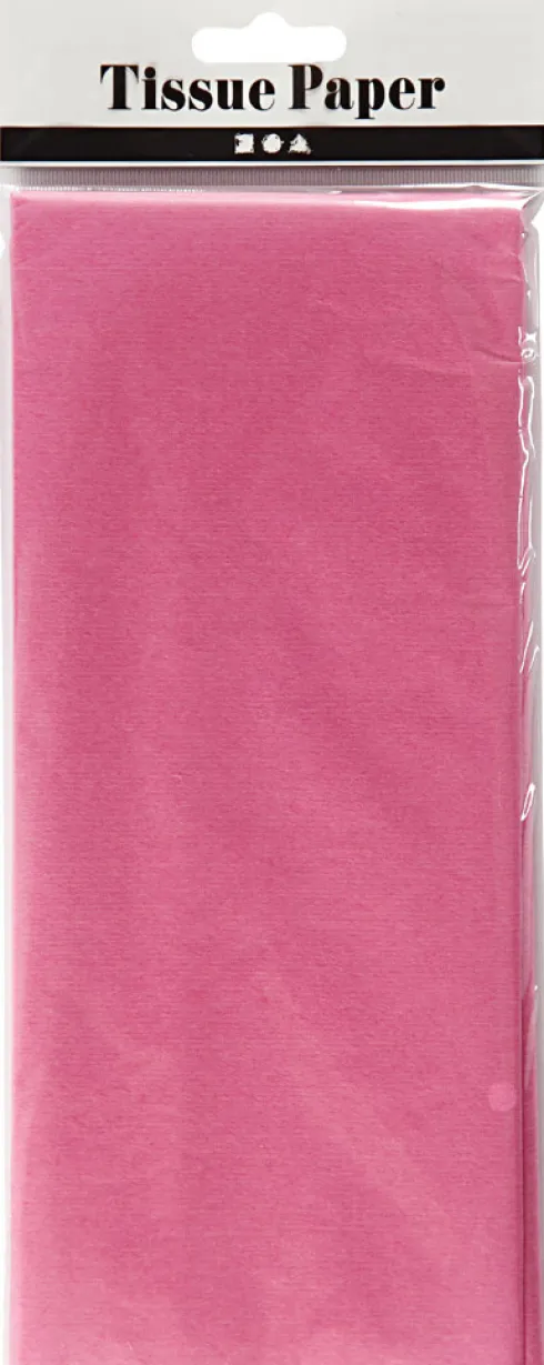Silkepapir - 50X70 CM - 14 G - Pink - 10 Ark