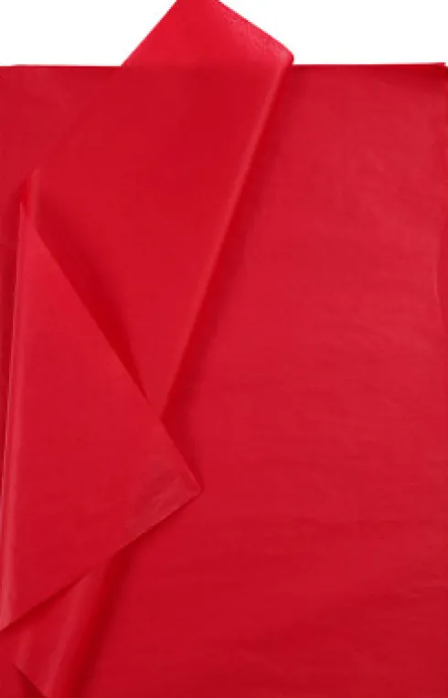Silkepapir - 50X70 CM - 14 G - Rød - 10 Ark