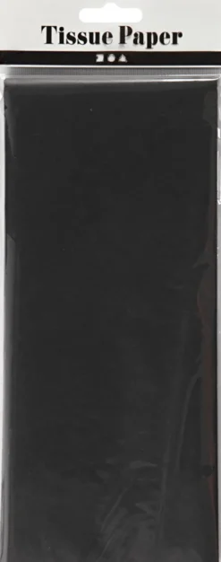 Silkepapir - 50X70 CM - 14 G - Sort - 10 Ark