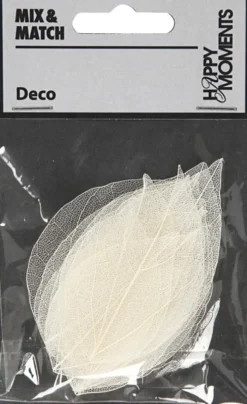 Skeletblade - L 6-8 CM - Hvid - 20 Stk