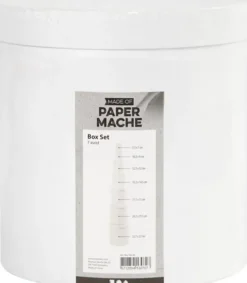 Æsker - Runde - H 7,5+10,2 +12,7+15,2 +17,7+20,2 +22,7 CM - Ø 7+9 +12+14,5 +17+19,5 +22 CM - Hvid - 7 Stk