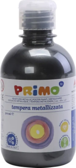 Skole Tempera Maling - Metallic - Sort - 300 ML