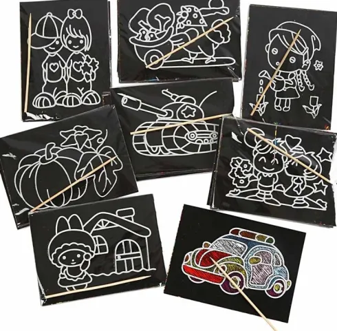 Skrabebilleder - Str. 9X12 CM - 96 Assorterede