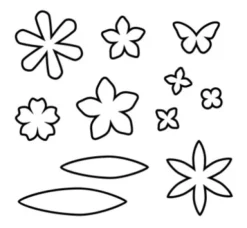 Skæreskabelon - Blomster - Str. 14X15,25 CM - Tykkelse 15 MM